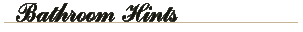 bathroom hints - image