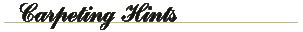 carpeting hints - image