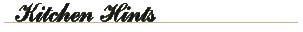 kitchen hints - image
