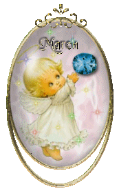 March birthstone angel