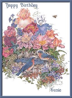 Birds and flowers