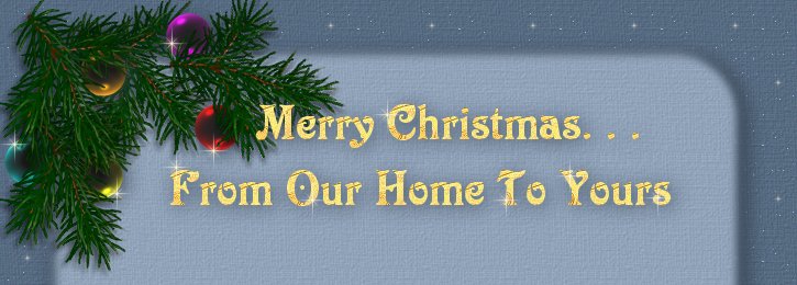 Merry Christmas... From Our Home To Yours