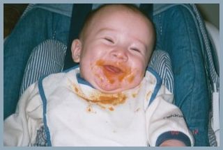 Drew eating squash