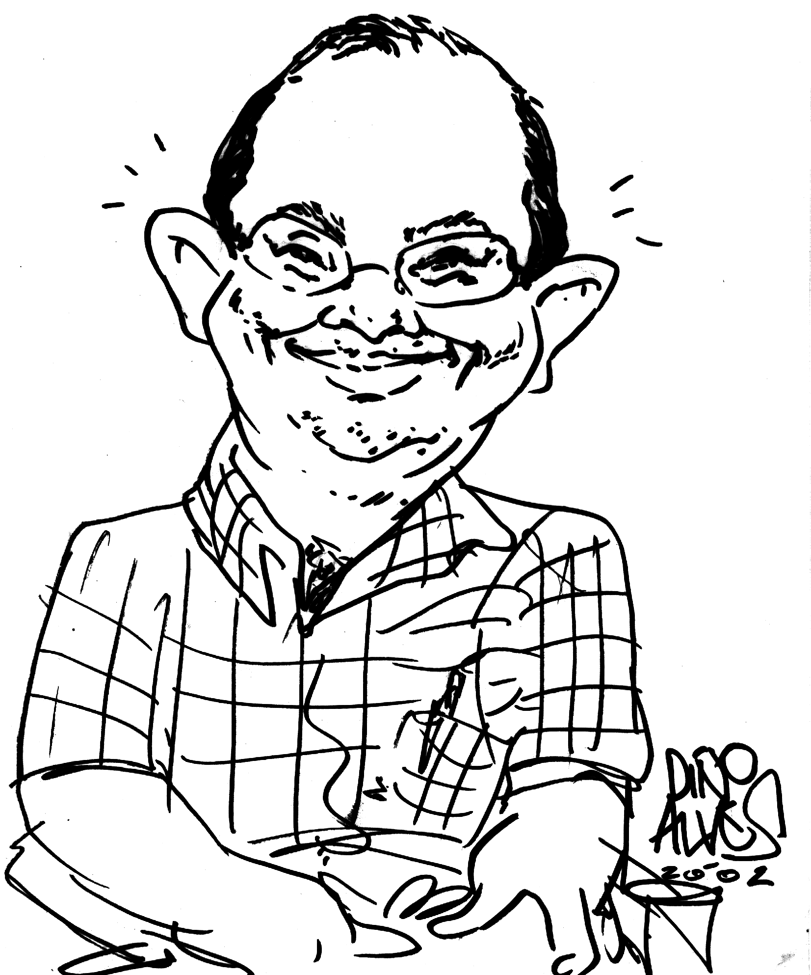 Desenho de Dino Alves, maio de 2002