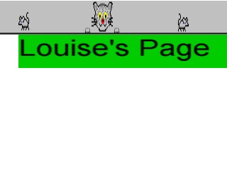 welcome banner Louise and cat