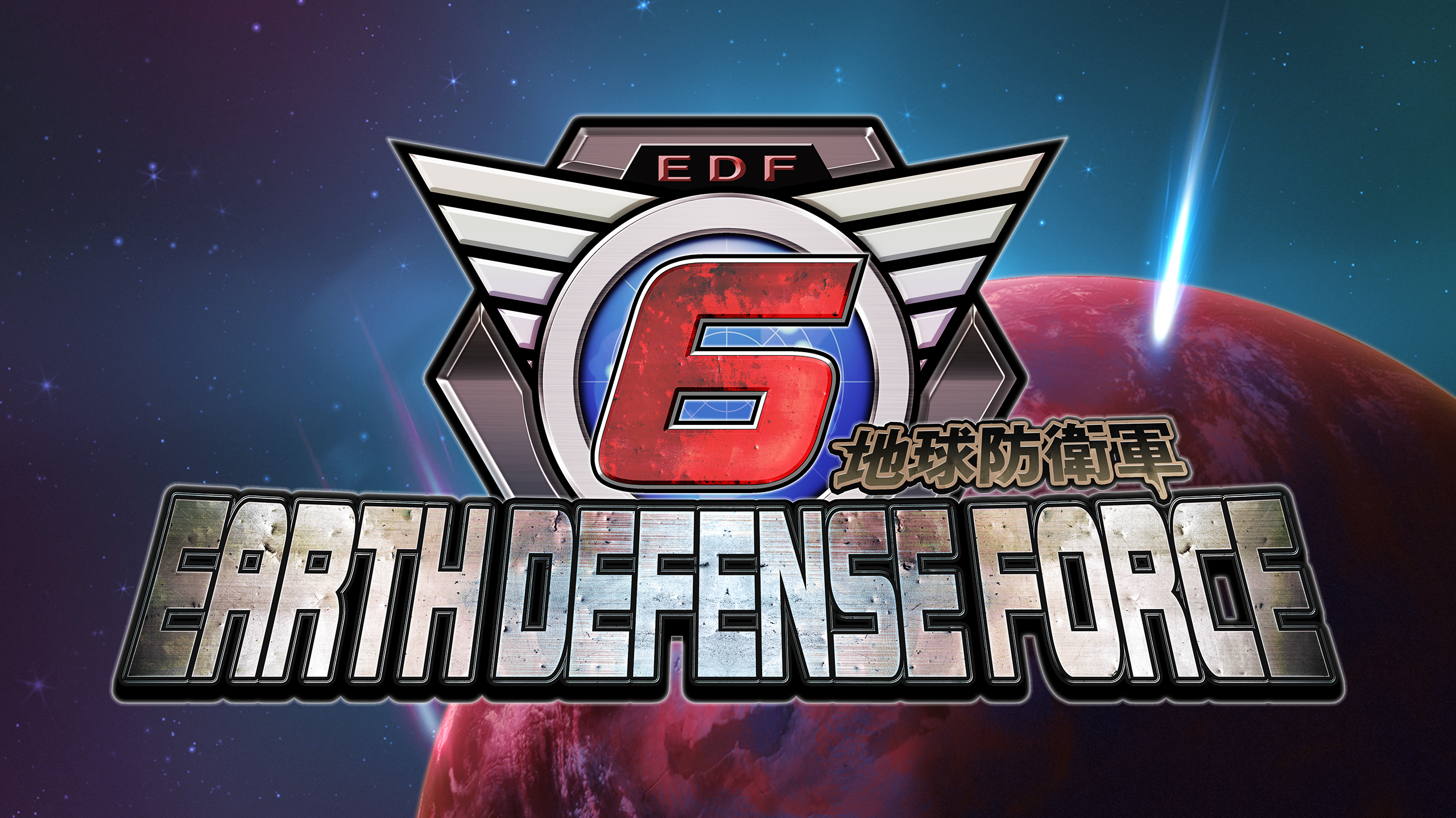 A picture of the earth defense force 6 title and icon