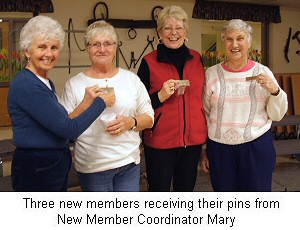 New members receive pins!