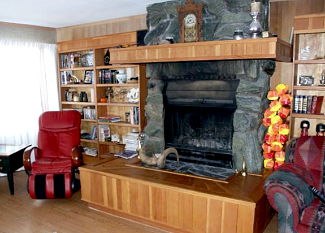 You're welcome to join us in the living room of The Lake House