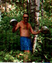 Tom chases the bear