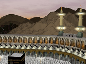 The picture of the Holy Kaaba.