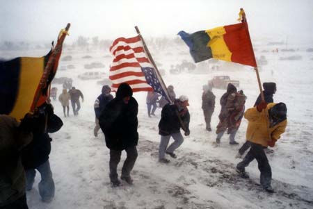 1998 Wounded Knee 1973 - 25th Anniversary Event Coordinated by the Lakota Student Alliance. Photo Courtesy of Malcolm Mackinnon, Hemp Times Magazine.