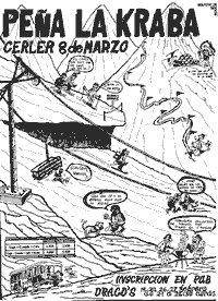 Cartel humor�stico del viaje a la nieve