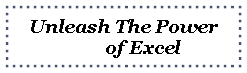 Text Box: Unleash The Power of Excel
