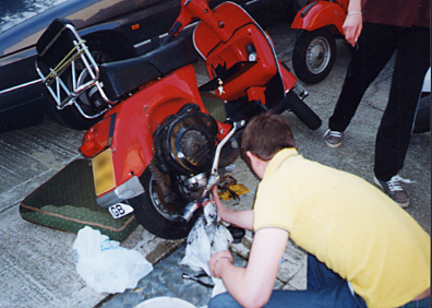 cleaning the scooter normally fixes any problems
