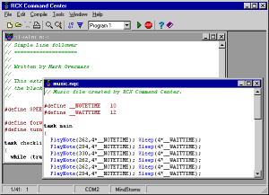 Home Of the RCX Command Center, a program used to control and program the RCX using code. 