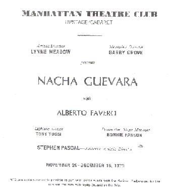 An evening with Nacha