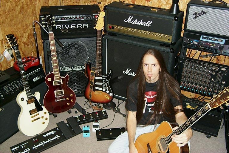 Me in the studio with my gear.