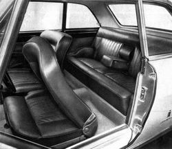 Luxurious cabin of the 2500 with wide front seats. 
