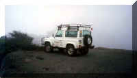 Reaching the top... The only thing that we clould see with the fog and clouds...