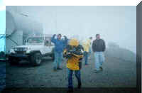 Ricardo filming the momment. A little victory dance by Juan Carlos after a long, hard climb