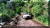 A Td5 110 pickup showing it can mix it too