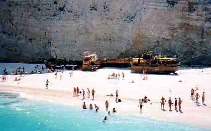 People in greece enjoying the zakynthos