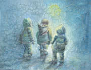 Three Inuit 

children