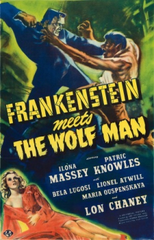 poster Frankenstein contra el hombre lobo