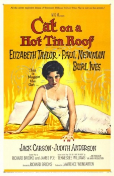 poster Un gato sobre el tejado caliente  (1958)