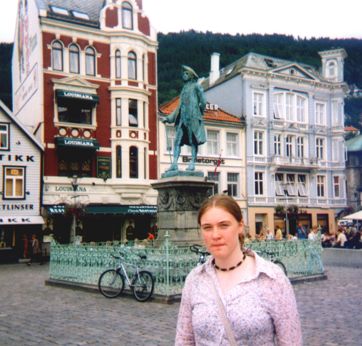 mari is so excited to be in norway she just can't hold it in