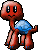 sneezing turtle, red & blue