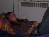 Jessica...laying on the futon