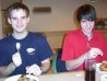 Steve & Duncan...eating at the retreat