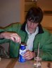Duncan...merging his milk and chocolate ice cream slush