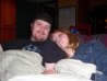 Chad & Jenny...sitting on the couch at don's
