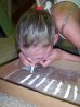 Becky...pretending to snort plaster dust