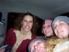 Amber, Becky, Jess, and I...in ashley's car on the way to carson street