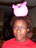 Amber...with jess's pig on her head
