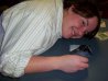 Kylie...laying by her puzzle
