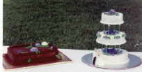 wedding and grooms cakes