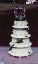 4 tier wedding cake