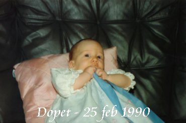 mitt dop var den 25 feb 90 i S:t G�rans Kyrka. Men h�r �r en bild hemifr�n