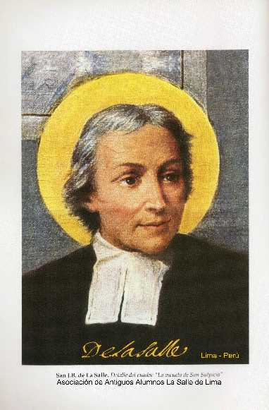San J.B. De La Salle, detalle del cuadro "La escuela de San Sulpicio" - Asociaci�n de Antiguos Alumnos La Salle de Lima