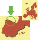 Situaci�n de Asturias en Espa�a.