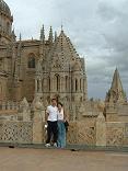 Jaio y yo en las alturas de la catedral