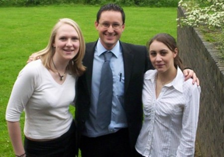 Mr Mansfield with Debbie King and Zara Waters