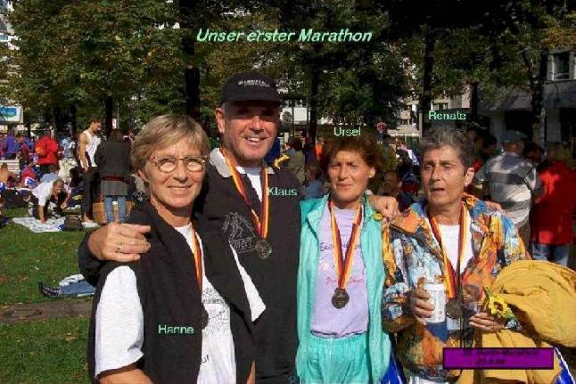 Unser erster Marathon, Hanne - Klaus - Ursel - Renate