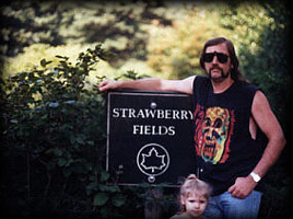 Dad and CeeJay at Strawberry Fields