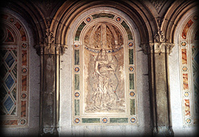 Beautiful tiles in the tunnel