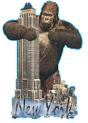 King Kong climbs the Empire State Building